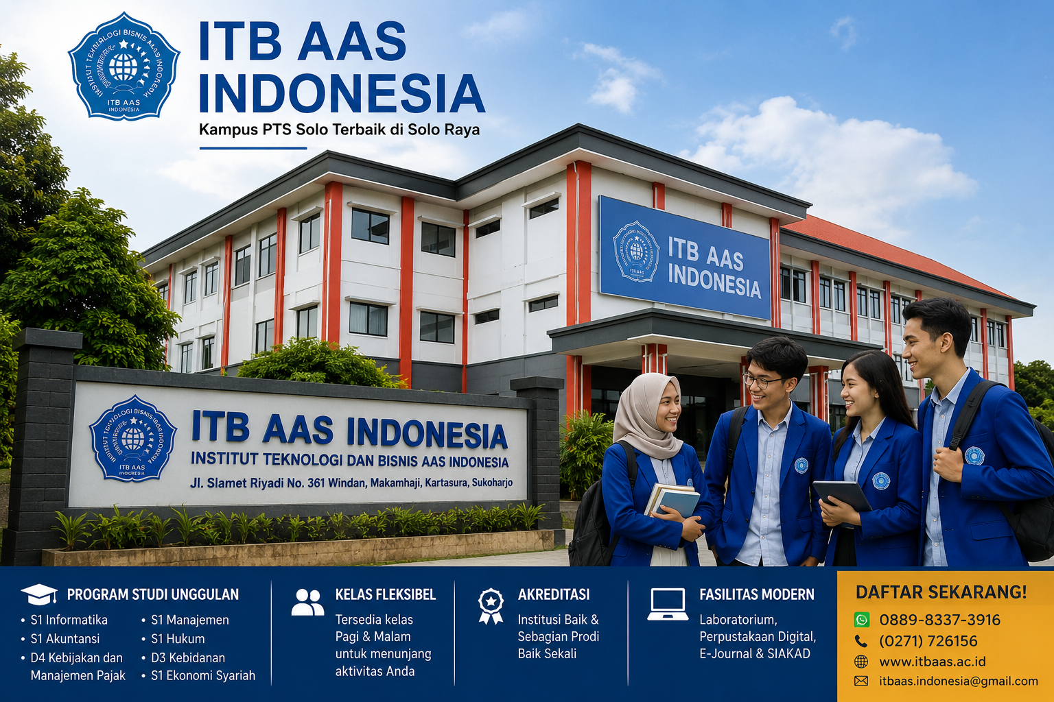 Kampus Swasta Solo Terbaik | ITB AAS Indonesia
