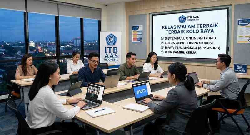 Program kuliah kelas malam full online dan hybrid di ITB AAS Indonesia Solo Raya