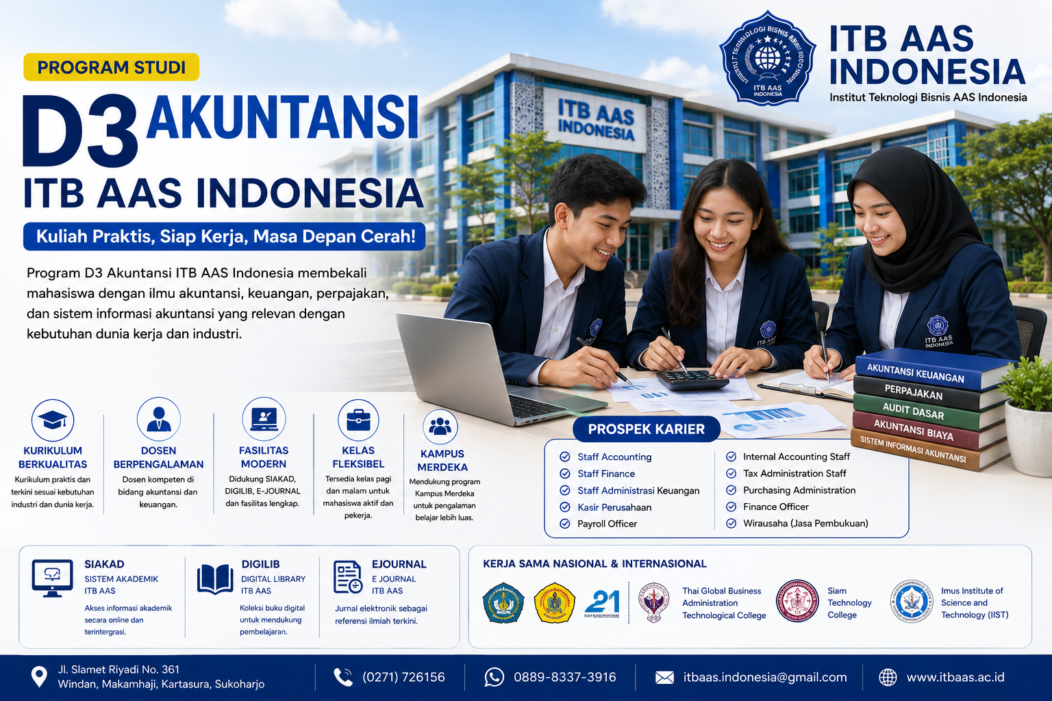 D3 Akuntansi ITB AAS, Kuliah Siap Kerja dan Profesional