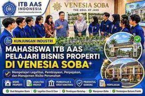 mahasiswa ITB AAS Indonesia melakukan kunjungan industri di perumahan solo baru, venesia soba