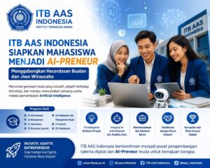 Institut Teknologi Bisnis (ITB) AAS Indonesia terus memperkuat komitmennya dalam mencetak lulusan yang adaptif terhadap perkembangan teknologi global. Sebagai perguruan tinggi yang berfokus pada pengembangan teknologi dan bisnis, ITB AAS Indonesia kini mendorong lahirnya generasi AI-Preneur, yaitu mahasiswa yang mampu memanfaatkan teknologi kecerdasan buatan (Artificial Intelligence/AI) untuk menciptakan peluang usaha, inovasi bisnis, dan solusi bagi masyarakat.