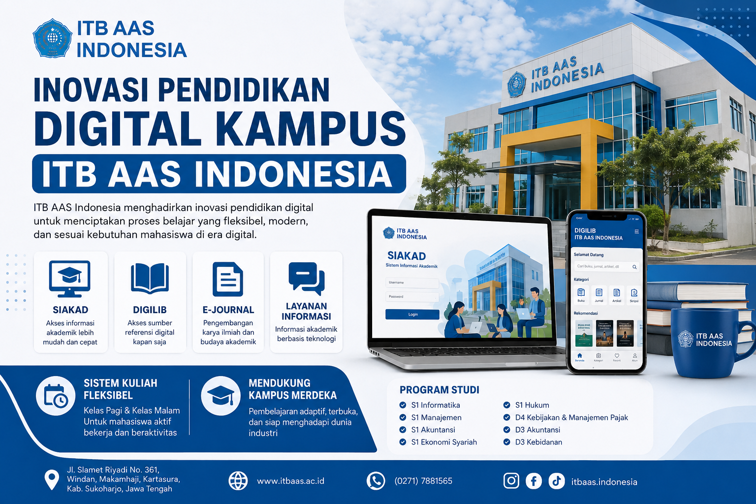 Inovasi Pendidikan Digital Kampus ITB AAS Indonesia