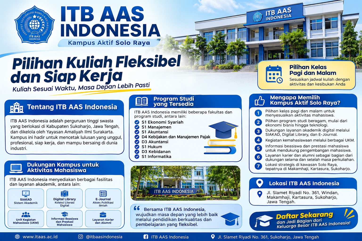 Kampus Aktif Solo Raya: Pilihan Kuliah Fleksibel dan Siap Kerja