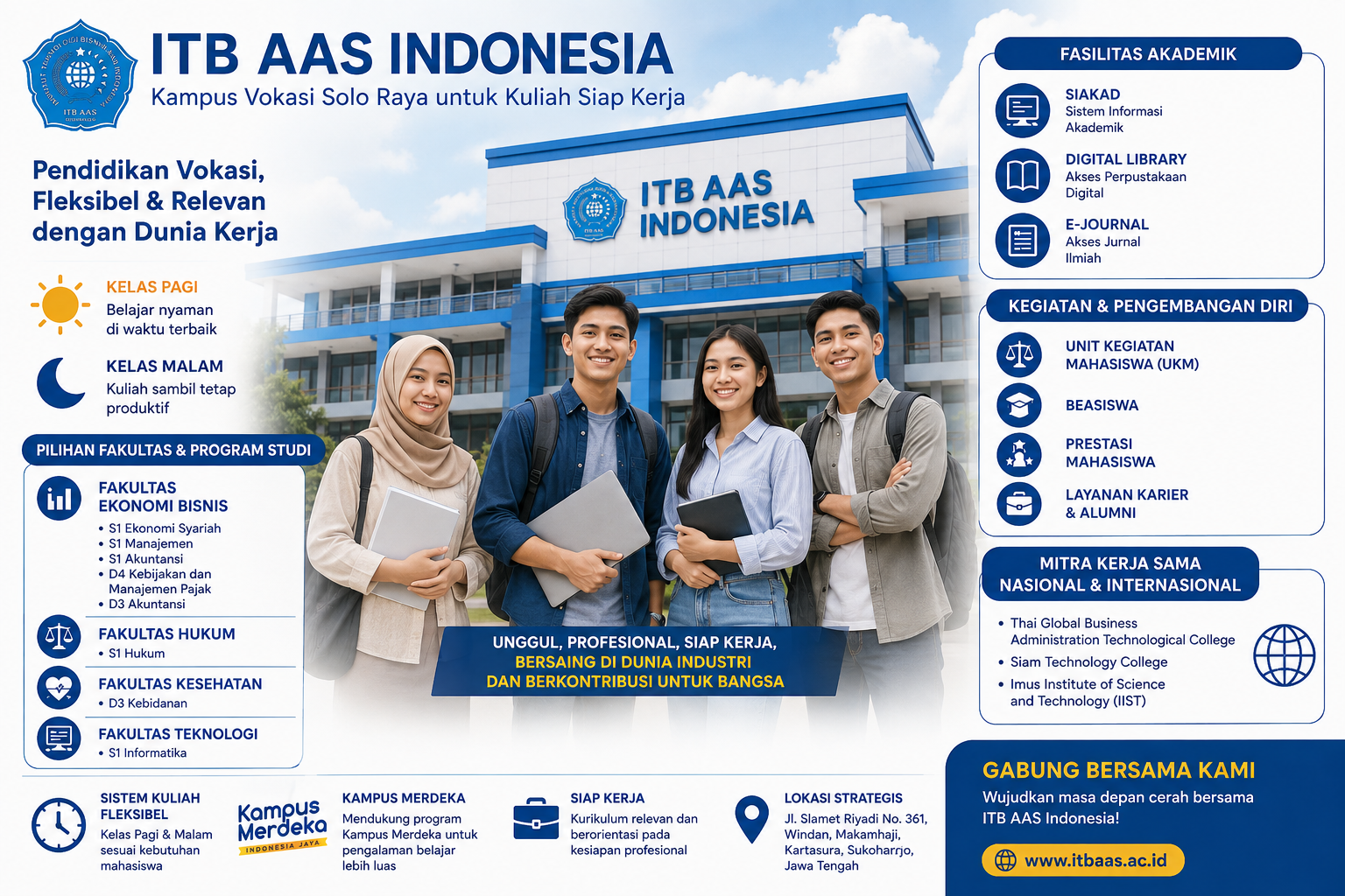 Kampus Vokasi Solo Raya untuk Kuliah Siap Kerja