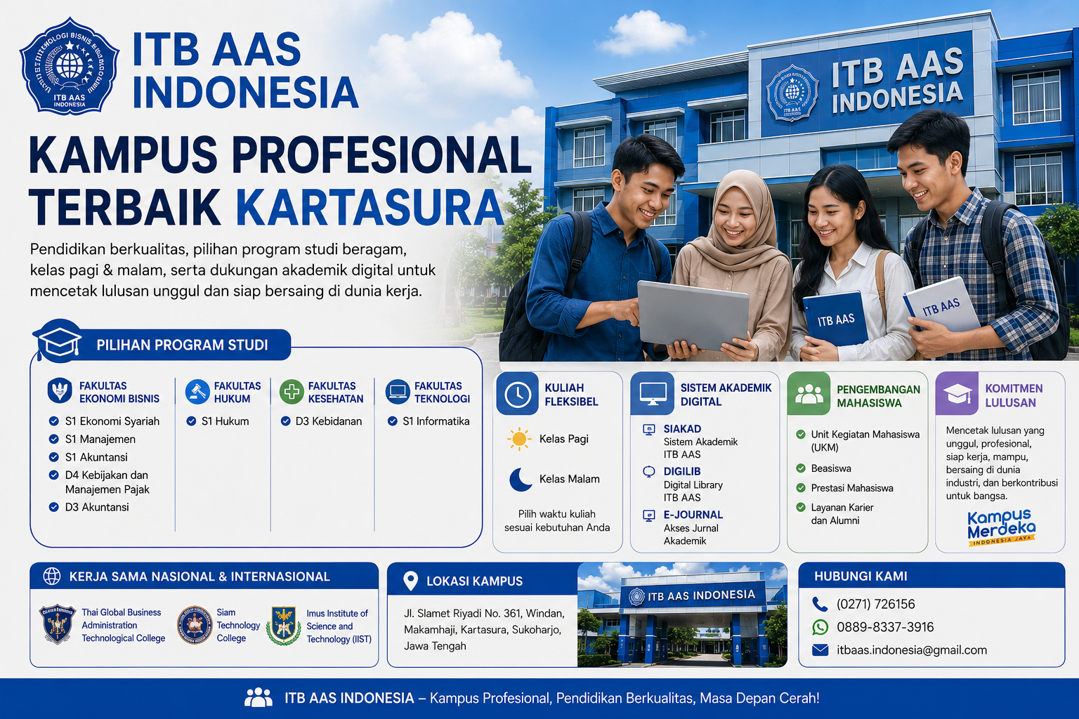 Kampus Profesional Terbaik Kartasura untuk Kuliah