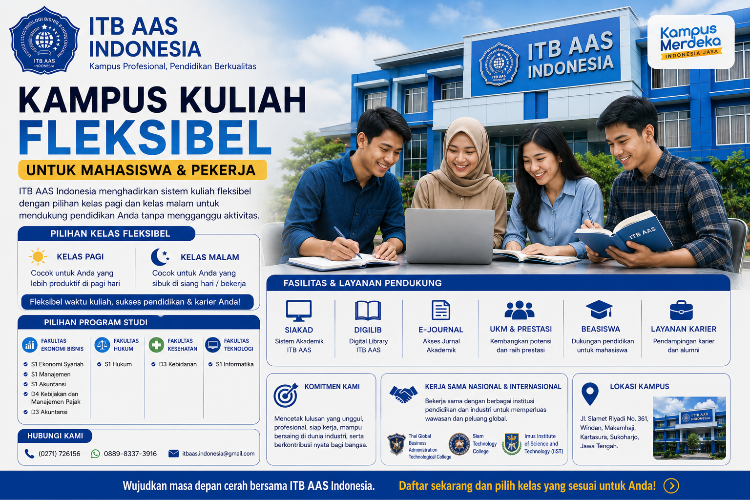 Kampus Kuliah Fleksibel Solo untuk Mahasiswa dan Pekerja