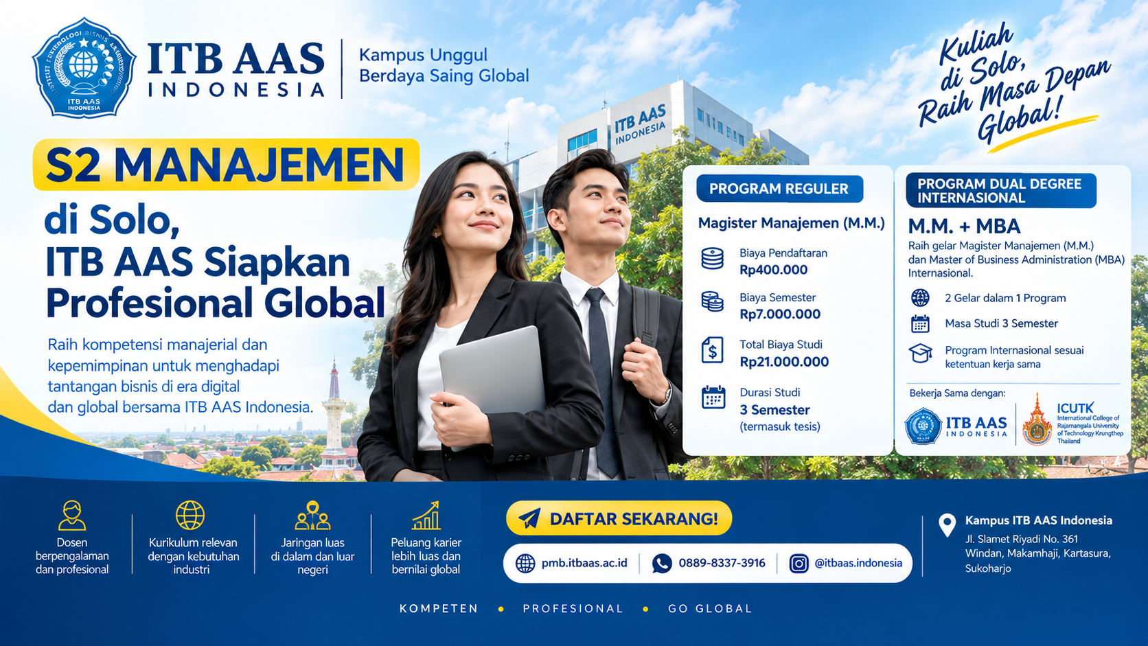 S2 Manajemen di Solo ITB AAS Indonesia untuk profesional global