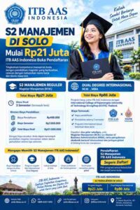 ITB AAS Indonesia membuka S2 Manajemen di Solo dengan biaya murah