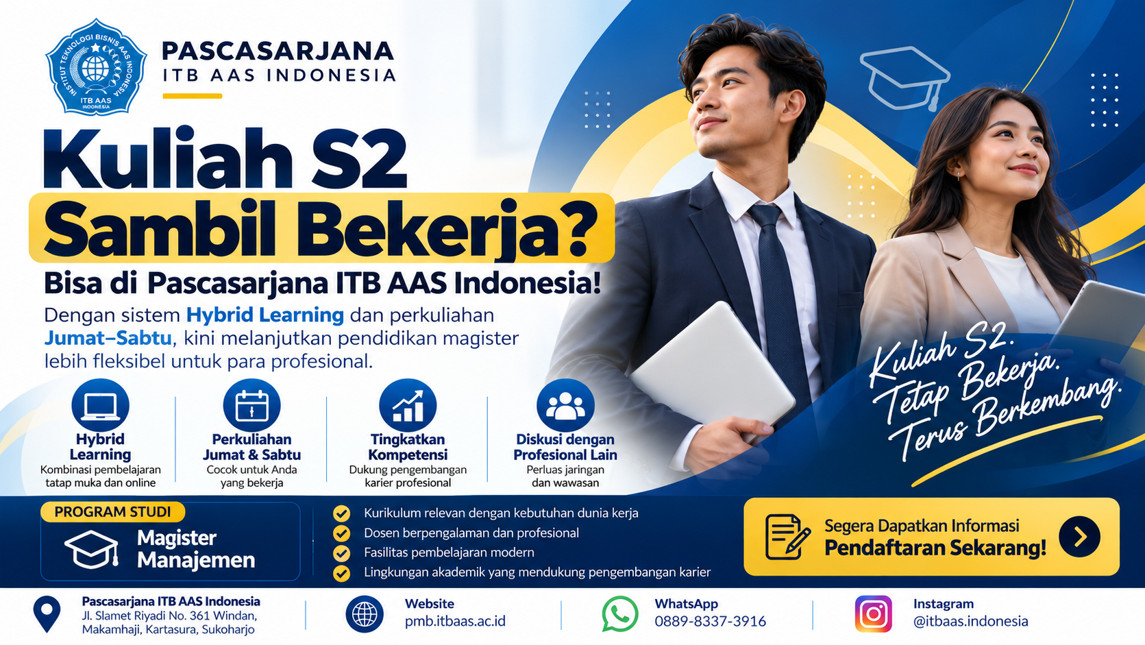 Kuliah S2 hybrid Pascasarjana ITB AAS Indonesia untuk profesional
